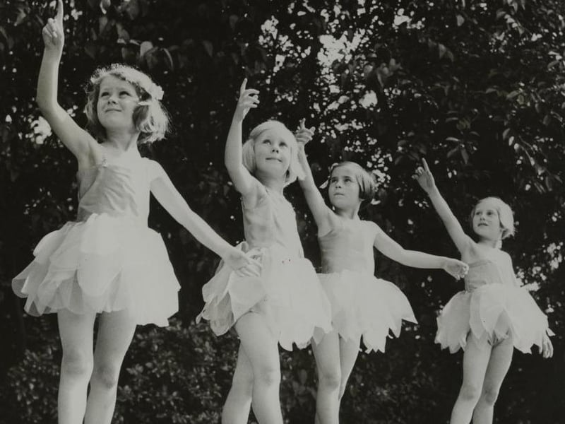 Dancers at the Great World's Fair at Beech House Gardens, Worthing. Four year-old ballet dancers made a pretty picture during their performance.