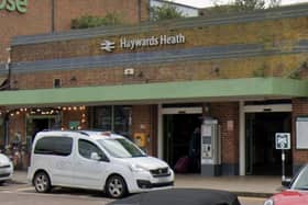 A fault was reported on a train between Haywards Heath (pictured) and Three Bridges Photo: Google Street View