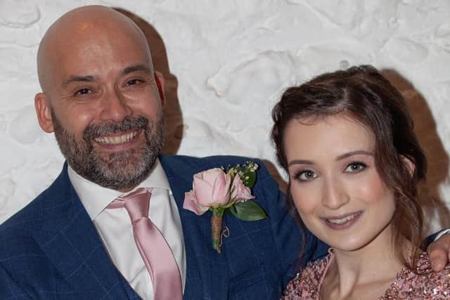 Dave Munn with his daughter Dani when she was pregnant in 2015