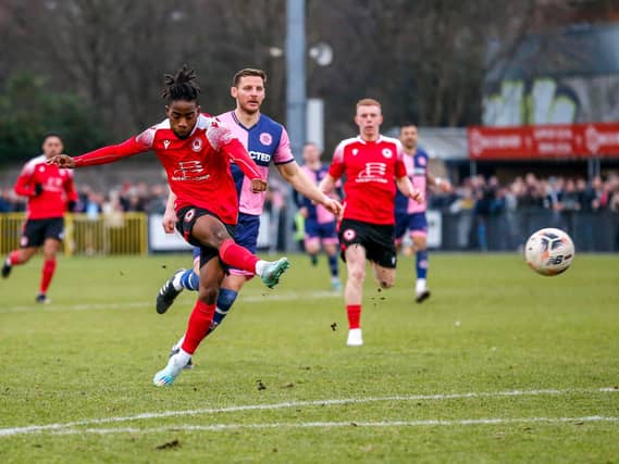 Action and goal celebrations from Eastbourne Borough's fine 3-1 win at Dulwich Hamlet in National League South