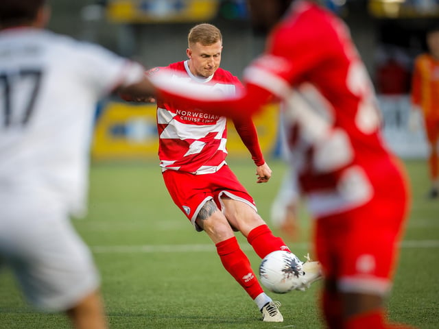 Action from Eastbourne Borough's 0-0 draw at Truro City
