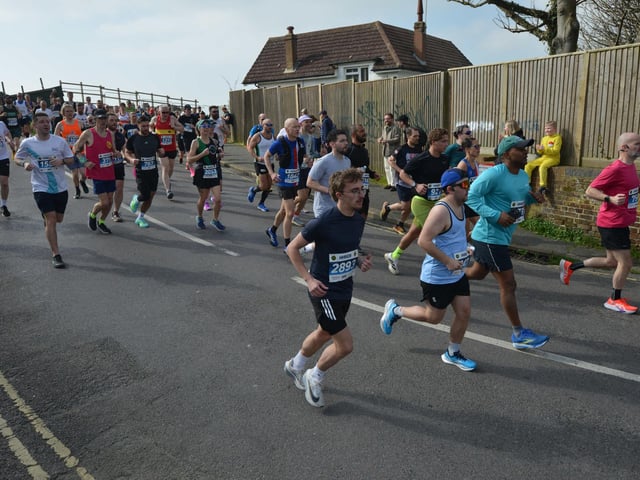 Action in the 2026 Hastings Half Marathon