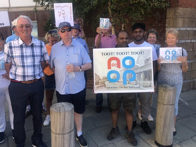 Bay Hotel protest 11-7-22