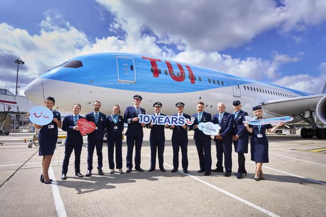 10 years ago today TUI was the first UK airline to take to the skies in the state-of-the-art aircraft from London Gatwick airport to Menorca. Picture: Justin Lambert
