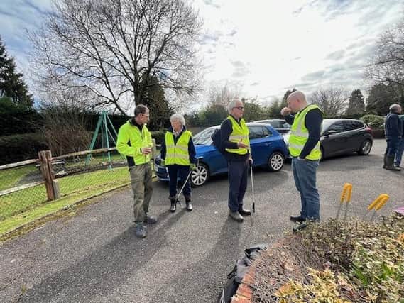 Litter pickers cleared rubbish from roads in and around Rudgwick on Saturday.