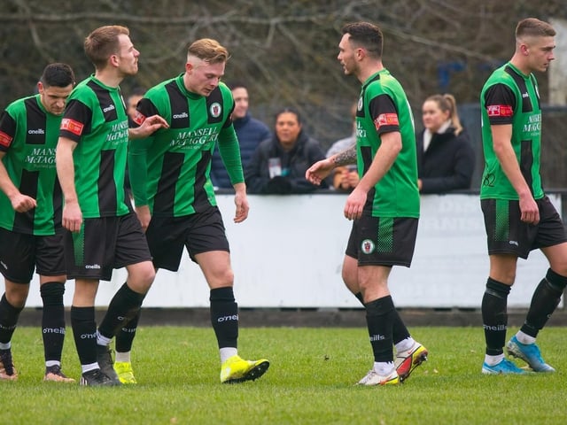 Images from Burgess Hill Town v Lancing, which finished 4-4 in an Isthmian south east thriller