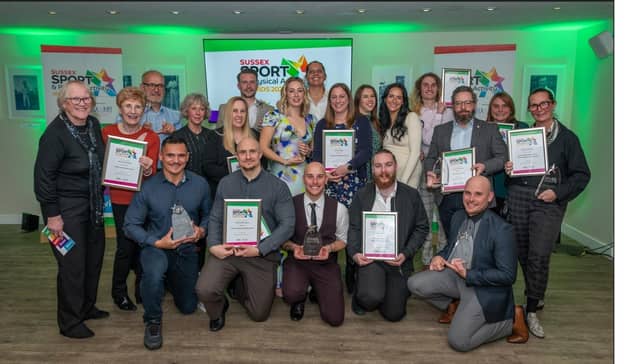 Winners and finalists at the Sussex Sport and Physical Activity Awards for 2023