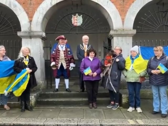 Rye shows its support for Ukraine