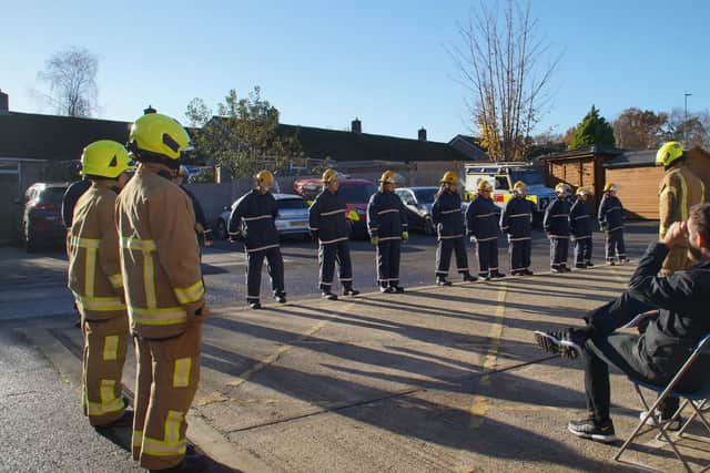 Midhurst and Rother College students build confidence with firefighters.