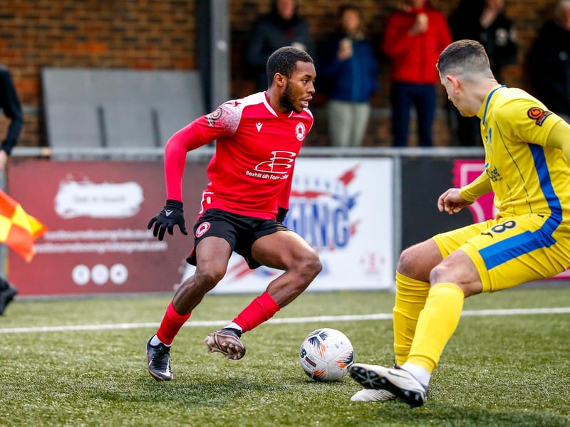 Action from Eastbourne Borough v Taunton Town at Priory Lane in National League South