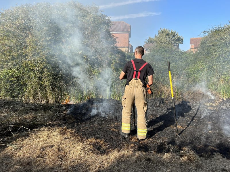 Fire by Larkspur Drive, Eastbourne
