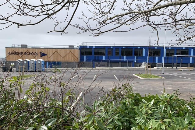 The Flagship School, Hastings. Photo shows the school's new building on March 14 2023.
