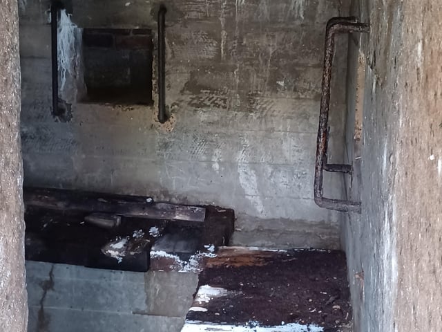 Inside the The Type 26 pillbox on Ferring seafront -- one of the best preserved nationally