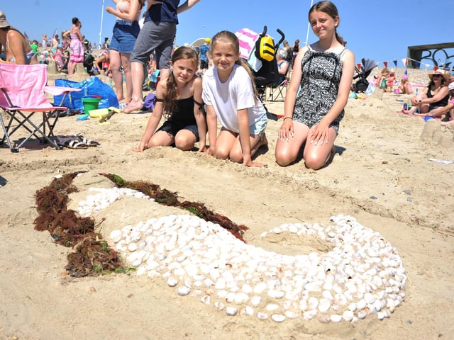Littlehampton sandcastle competition. Pic S Robards SR2208091