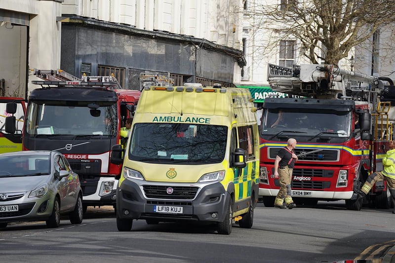 Emergency services at the scene of the incident