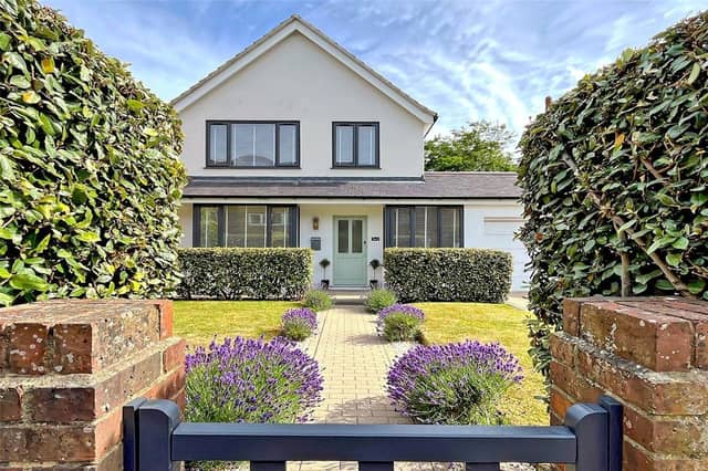This three-bedroom detached home is situated in a peaceful road just moments from Worthing seafront. Graham Butt Estate Agents says from the moment you enter the driveway, you can immediately see what impressive accommodation is on offer.