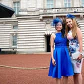 Eloisa and Luisa, Aspen Place Carehome Managers in front of Buckingham Palace