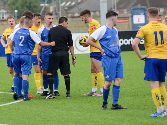 Lancing FC take on Shoreham FC in a pre-season friendly at Culver Road