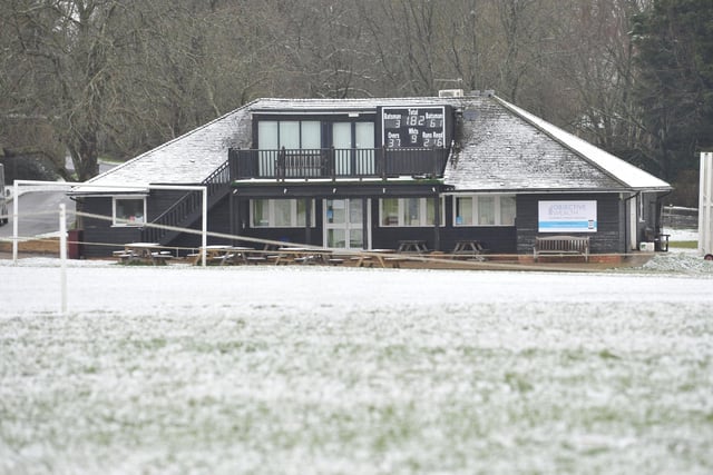Not a day for cricket in Wisborough Green today. Pic S Robards SR2303082