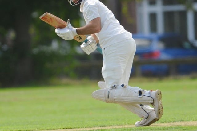 Action between Broadwater CC and Goring CC in Division 4 West of the Sussex Cricket League