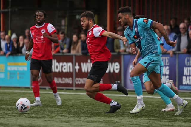 Action from Eastbourne Borough's defeat to Braintree Town | Picture: Andy Pelling