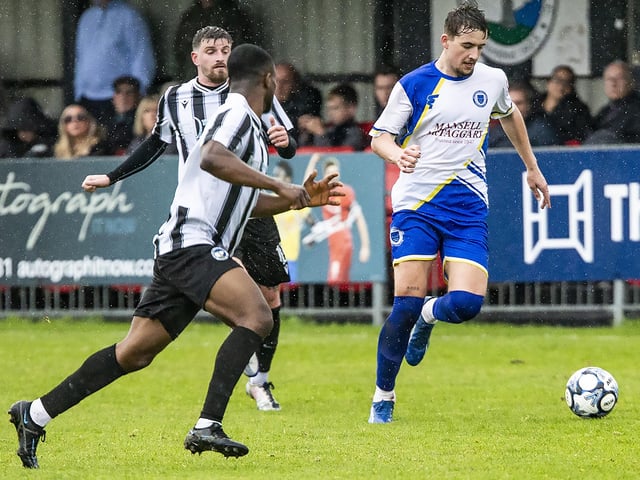 Action between Peacehaven & Telscombe and Haywards Heath Town in the final SCFL premier game of the 23-24 season