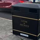 One of the new litter bins near The Stade in Hastings Old Town