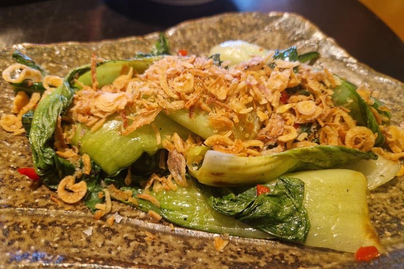 Wok-Fried Greens with ginger and chilli at the Ivy Asia Brighton