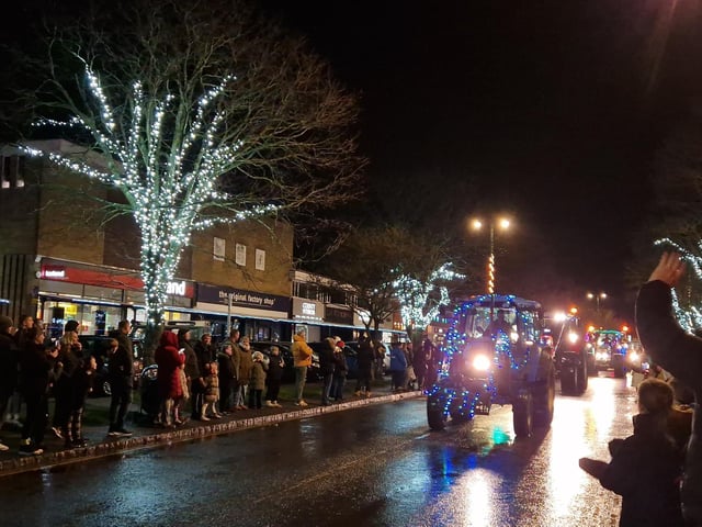The Arundel Illuminated Tractor Run 2025 in Rustington, which it was visiting for the first time