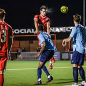 Little Common's first team in recent cup action against Eastbourne Borough - and their second XI went goal-mad last weekend | Lydia Redman