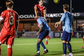 Little Common's first team in recent cup action against Eastbourne Borough - and their second XI went goal-mad last weekend | Lydia Redman