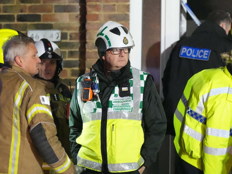 Eight people rescued from fire at block of flats in West Sussex
