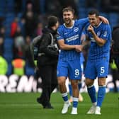 Lewis Dunk declined to be drawn into talk of a Premier League title challenge, after Brighton’s 5-0 victory over Crystal Palace – insisting their focus remains on the next match. (Photo by Mike Hewitt/Getty Images)