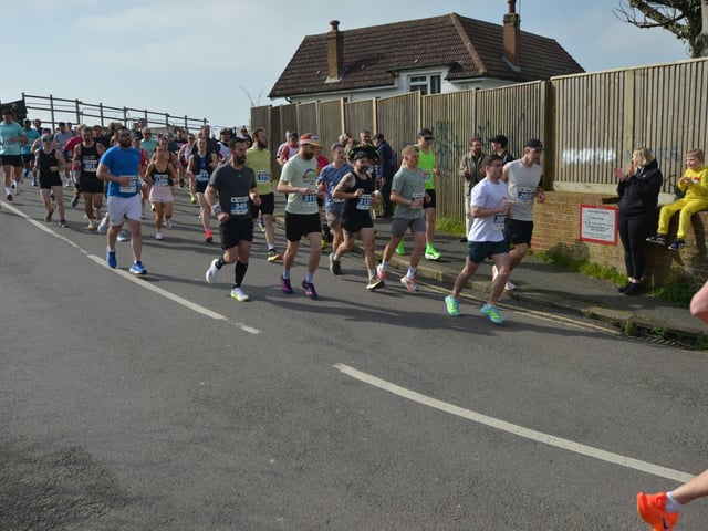 Action in the 2026 Hastings Half Marathon
