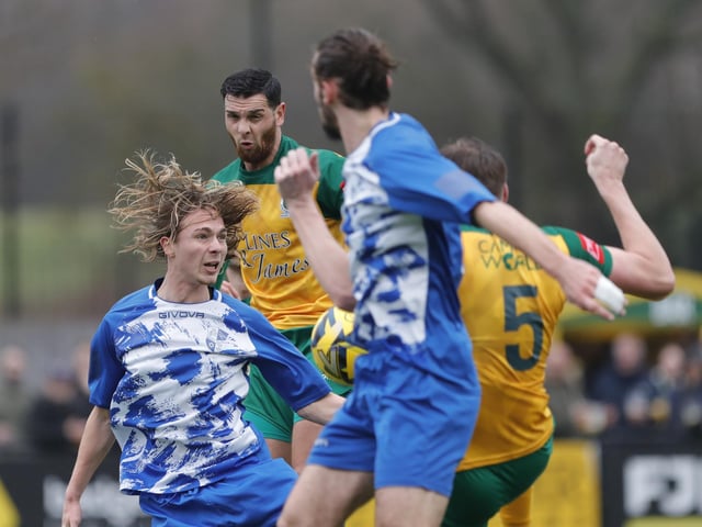 Isthmian Premier action from Horsham's dramatic home win over Wingate & Finchley on Saturday