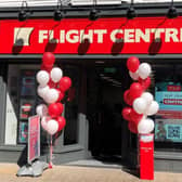 Travel company Flight Centre reopened premises in West Street, Horsham, today (September 4). Photo contributed