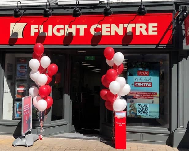 Travel company Flight Centre reopened premises in West Street, Horsham, today (September 4). Photo contributed