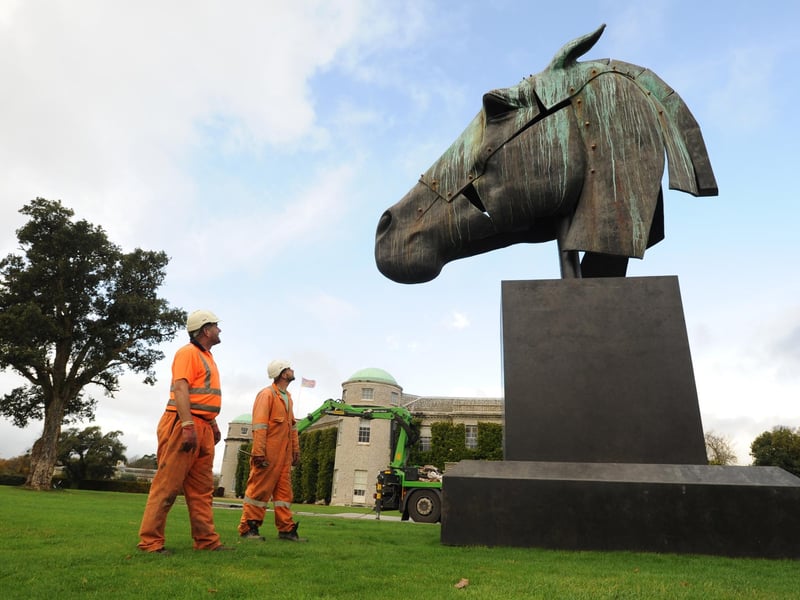 Preparations begin to move Nic Fiddian-Green's sculpture from Goodwood to Australia in November 2011