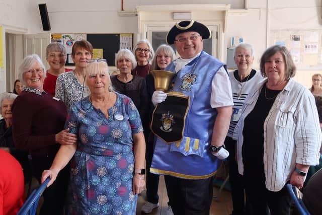 Worthing town crier Bob Smytherman joined the women at Worthing Seagals WI to read a declaration at the first meeting