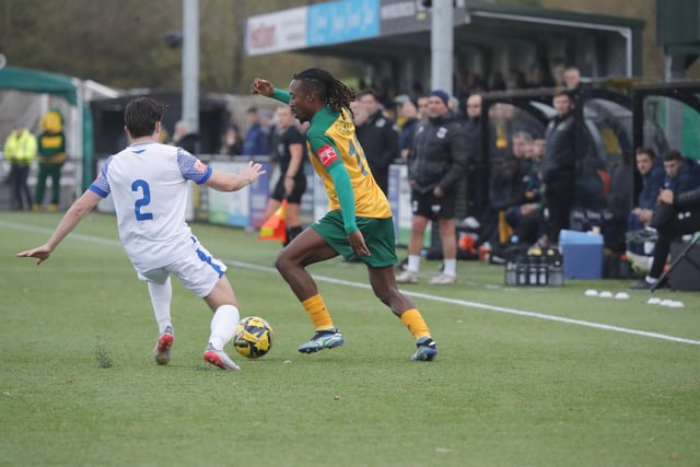 FA Trophy action between Horsham and AFC Totton