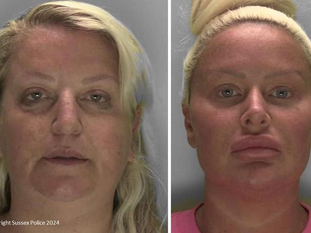 Two sisters have been sentenced for a high-value conspiracy to steal perfumes and cosmetics from London Gatwick. Georgina (right) and Laura Epitropou (left), aged 42 and 45 respectively, targeted duty free stores at the airport. During a ten-month period they took items worth an estimated £80,000. They booked internal UK flights in order to carry out their thefts. But they were caught on CCTV and were stopped by police while boarding a flight from Gatwick to Belfast. At Lewes Crown Court on September 24 they were jailed for two-and-a-half years each. Georgina, of Grattons Drive, Crawley, admitted conspiracy to steal items between November 2021 and September 2022. Laura, of The Boulevard, Crawley, admitted the same charge, and a further charge of acquiring criminal property. The court was told how at first one sister would attend the airport and book internal flights. But later both sisters became involved. While one sister would distract a staff member, the other would fill an empty suitcase with stolen goods. They were arrested, and an investigation by Gatwick CID found they had made 22 internal flights during the ten-month period.