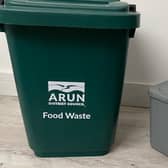 Food waste caddies where separate collections are being trialled in Littlehampton