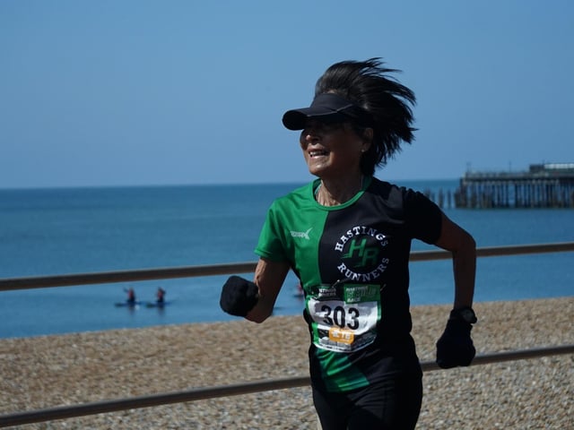 Hastings Runners taking part in the town's five-mile race