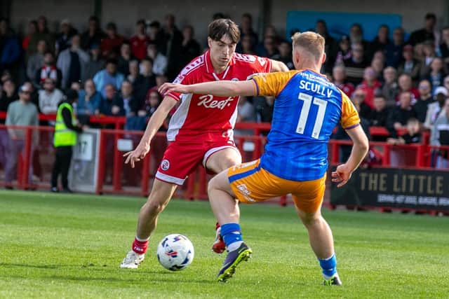 Arsenal loanee Louie Copley impressed for Crawley Town against Shrewsbury Town | Picture: Grant Mansfield/Mansfield Media