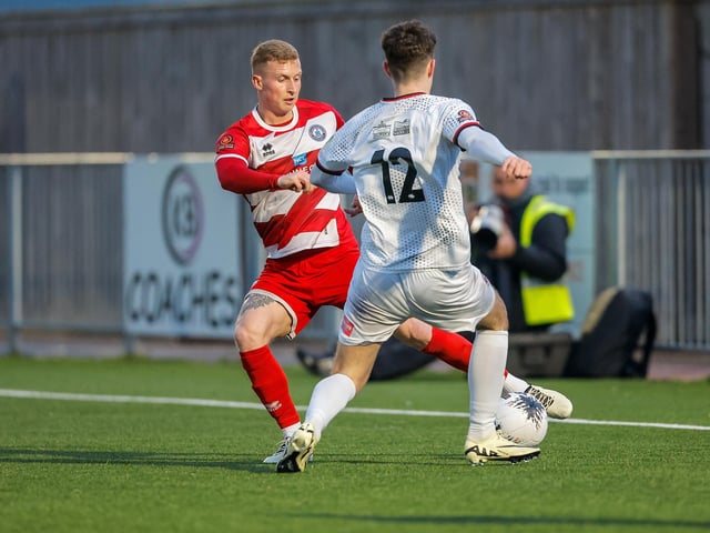 Action from Eastbourne Borough's 0-0 draw at Truro City