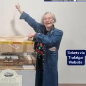 Carol Mills promoting the upcoming events for Black History Month