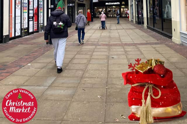 It's not easy but can you spot Santa in Worthing town centre?