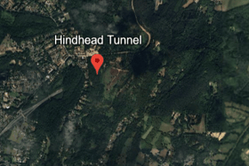 Drivers are facing delays after the northbound A3 Hindhead Tunnel was closed, following a road traffic collision. Photo: Google Earth
