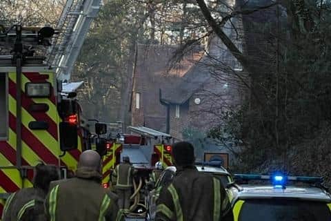 The fire was 'smouldering quite badly', according to an eye-witness. Photo: Kate O'Hearn