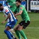 Haywards Heath in recent action vs Cray - on Saturday they host Redbridge to decide whether they will be in step four or five next season | Picture: Ray Turner